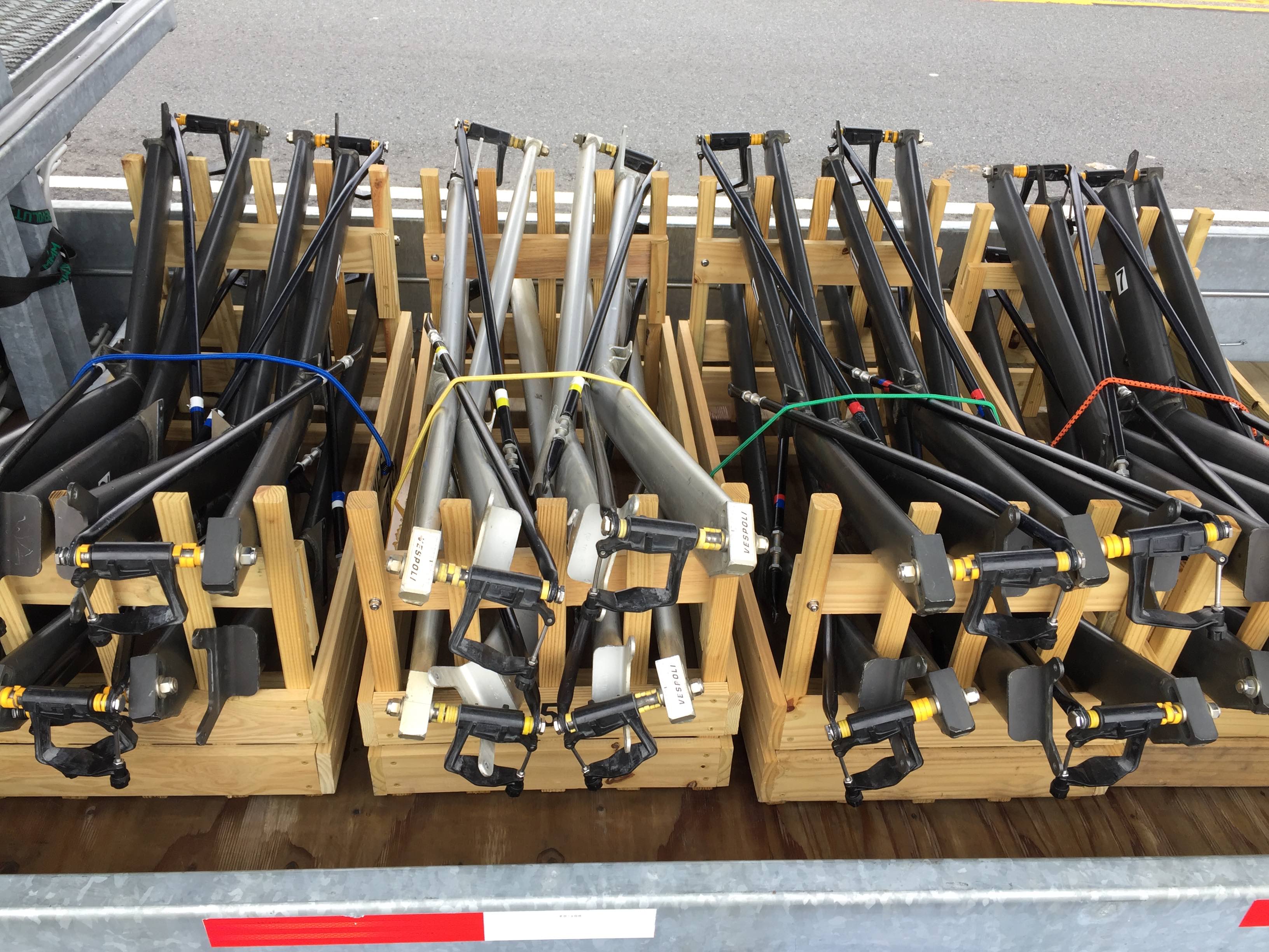 Rigger Racks stored compactly